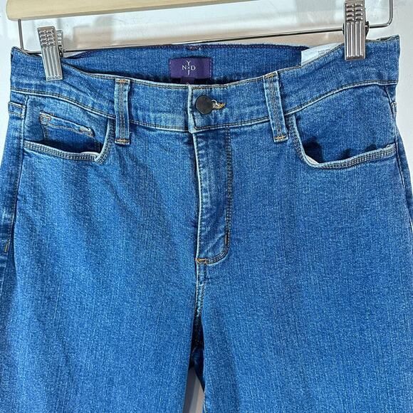 NYDJ Nip Tuck High Rise Straight Jeans Womans 8 Medium Wash - Picture 2 of 9